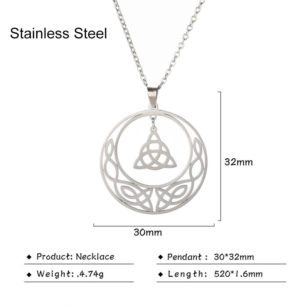 Celtic Witch Knot Necklace - Trinity Symbol