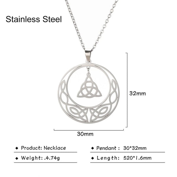 Celtic Witch Knot Necklace - Trinity Symbol