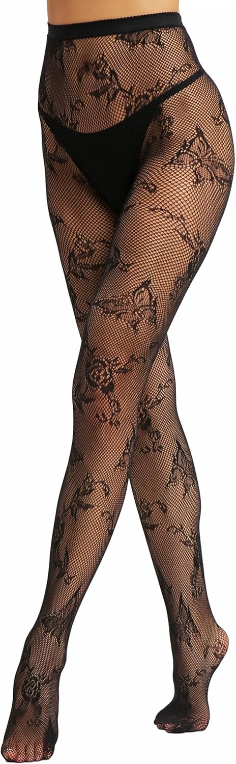 High Waist Fishnet Suspender Stockings
