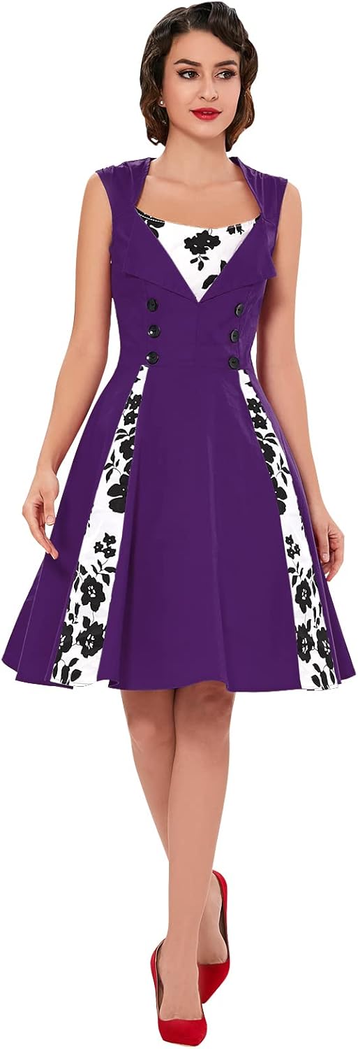 Polka Dot Style Cocktail Party Swing Dress