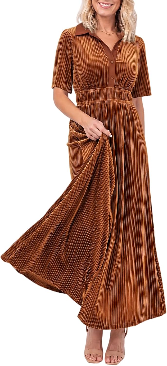 Velvet Maxi Dress Fall Wedding Guest Dress Cocktail Dress 2026