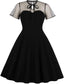 Women's Vintage Polka Dot 1950s Audrey Retro Rockabilly Prom Dress 50's 60's A-Line Cocktail Party Swing Dress