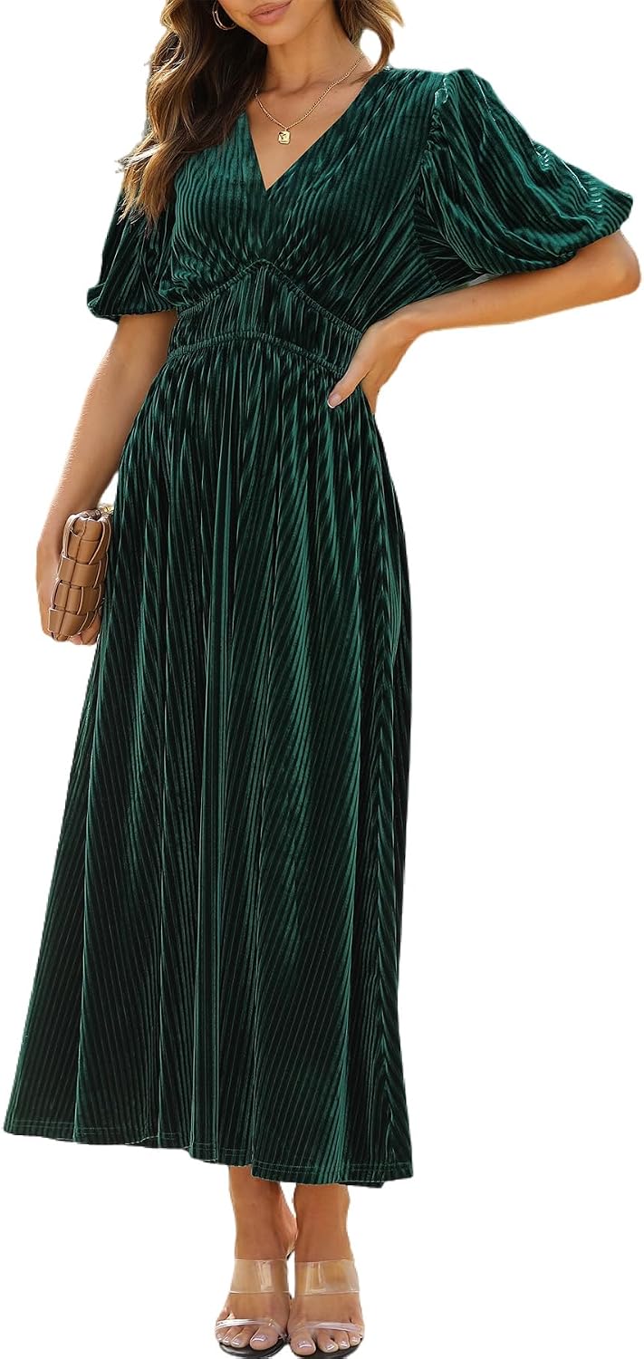Velvet Maxi Dress Fall Wedding Guest Dress Cocktail Dress 2026