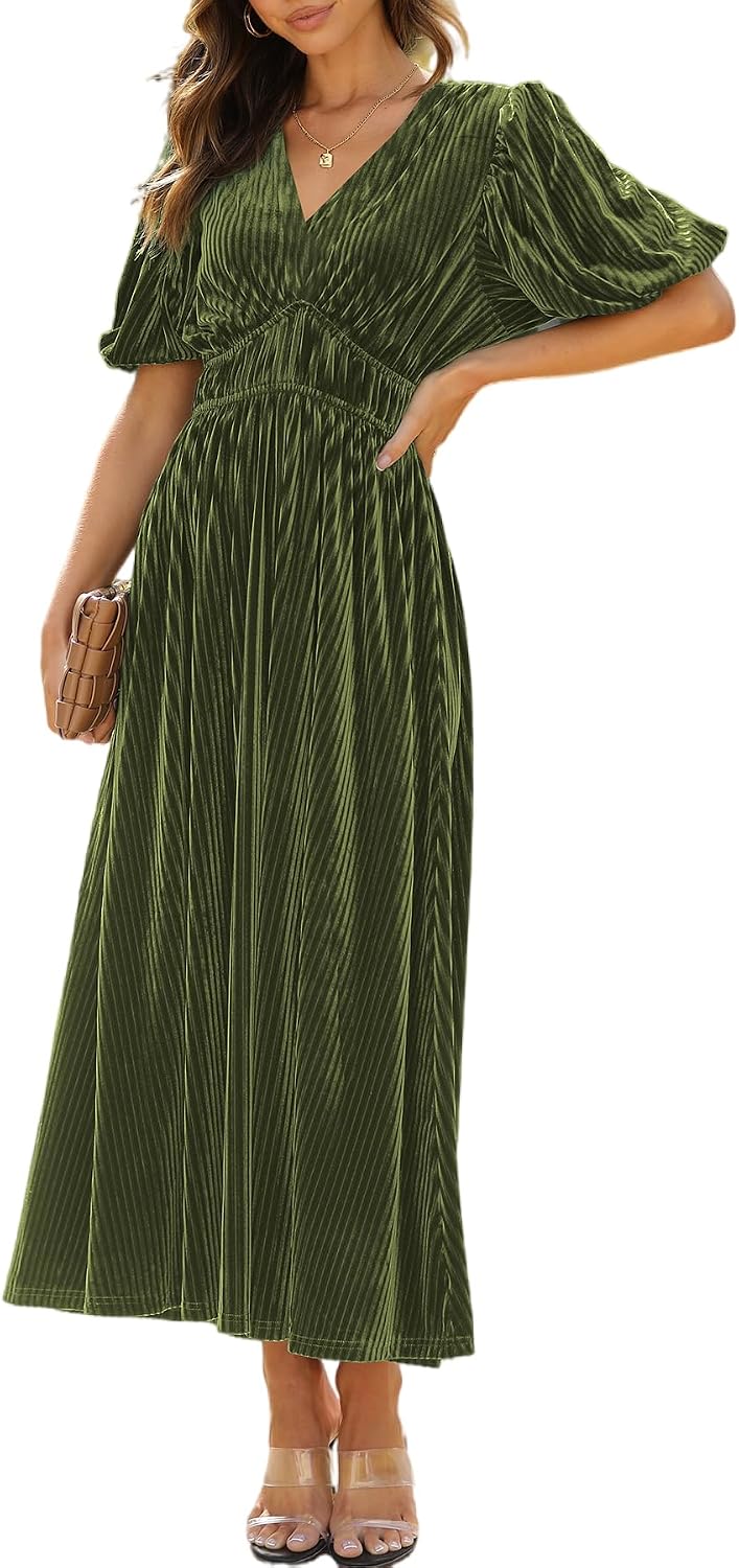 Velvet Maxi Dress Fall Wedding Guest Dress Cocktail Dress 2026