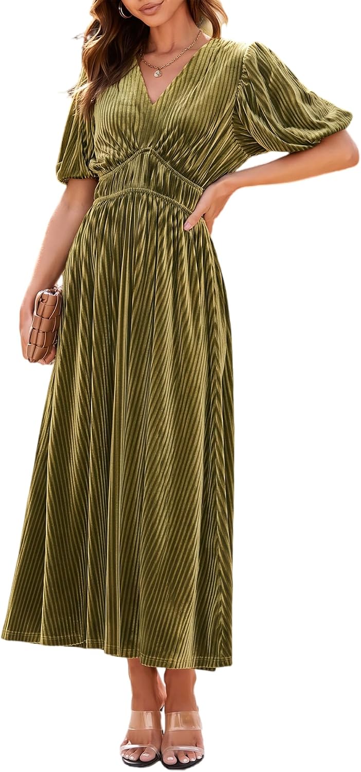 Velvet Maxi Dress Fall Wedding Guest Dress Cocktail Dress 2026