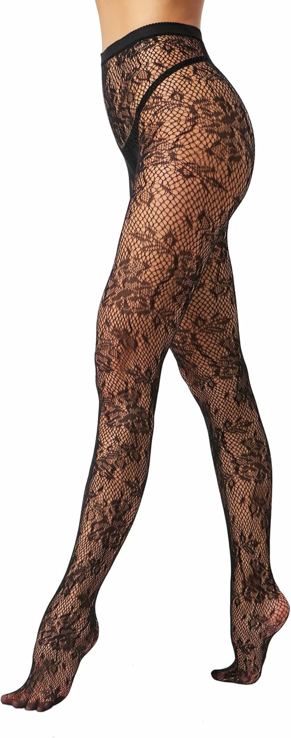 High Waist Fishnet Suspender Stockings