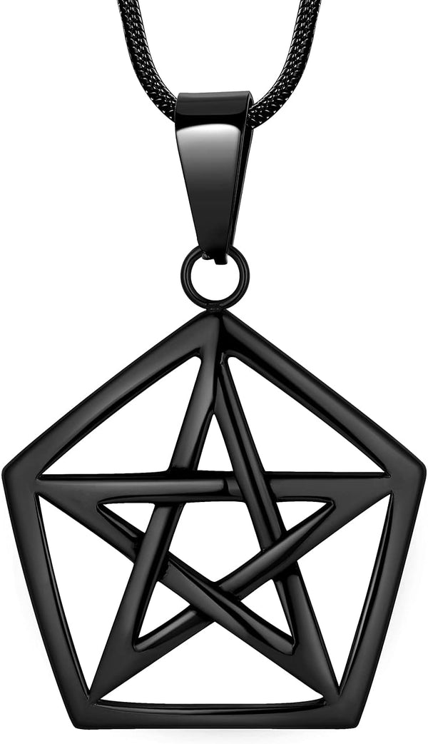 Stainless Steel Pentagram Necklace Tetragrammaton