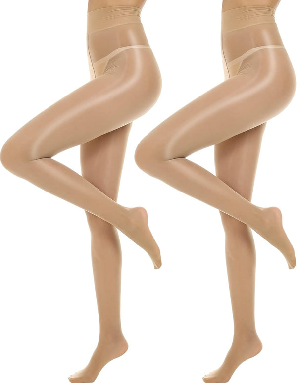 Shimmery Sheer Pantyhose – 2 Pairs