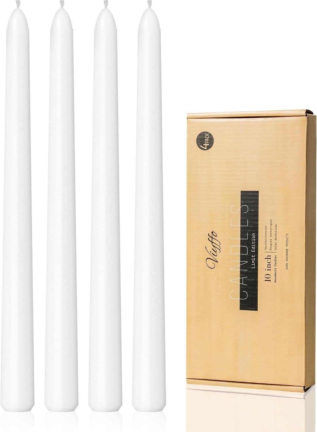 Viyffo 100 Pack Taper Chime Candles, 4 Inch Mini Unscented Dripless Candles, 1.5 Hour Burn Time, 10 Colors for Rituals, Meditation, Prayer, Wicca & Pagan Spells, Home Décor Main image