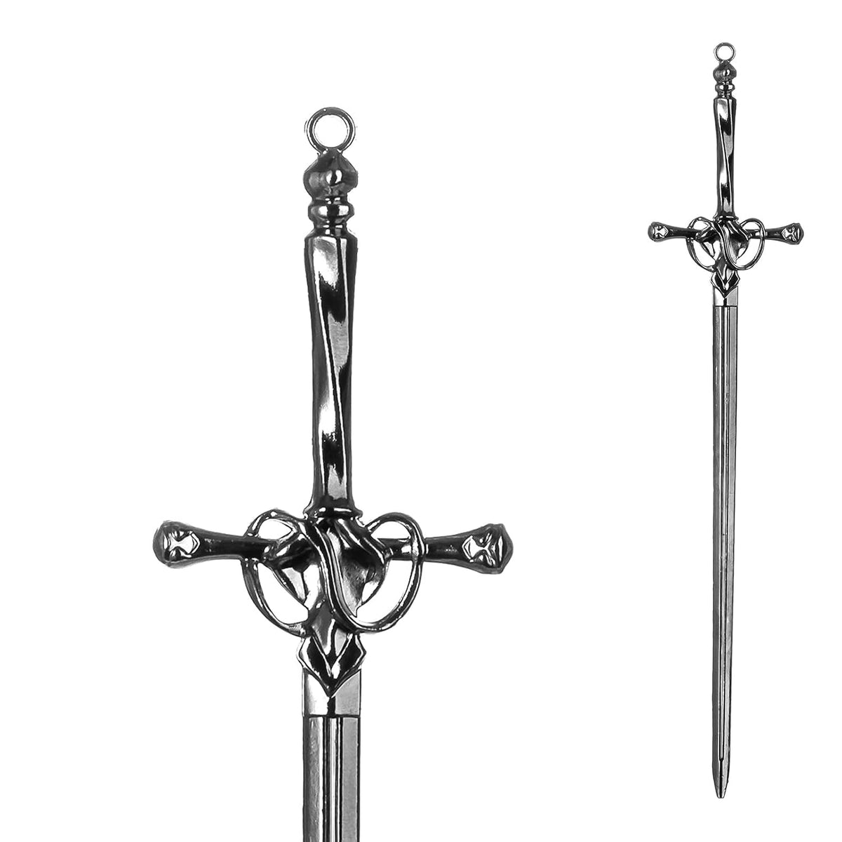 Twist Hand Forged Styling Pins Black Wicca Witch Hair Slide Renaissance Festival Hair Acceossories for Women Hair Stick