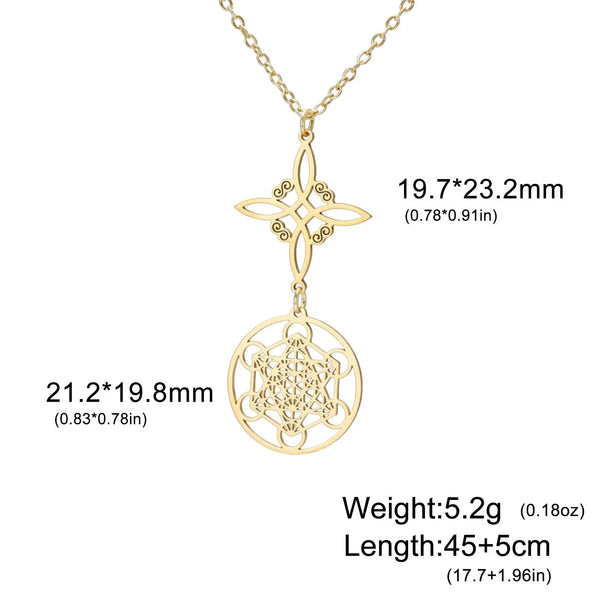 Stainless Steel Pentagram Necklace Tetragrammaton