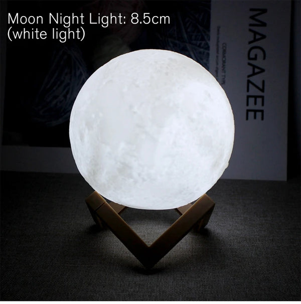 8cm Moon Lamp LED Night LED Light Kids Gift Moon Lamp