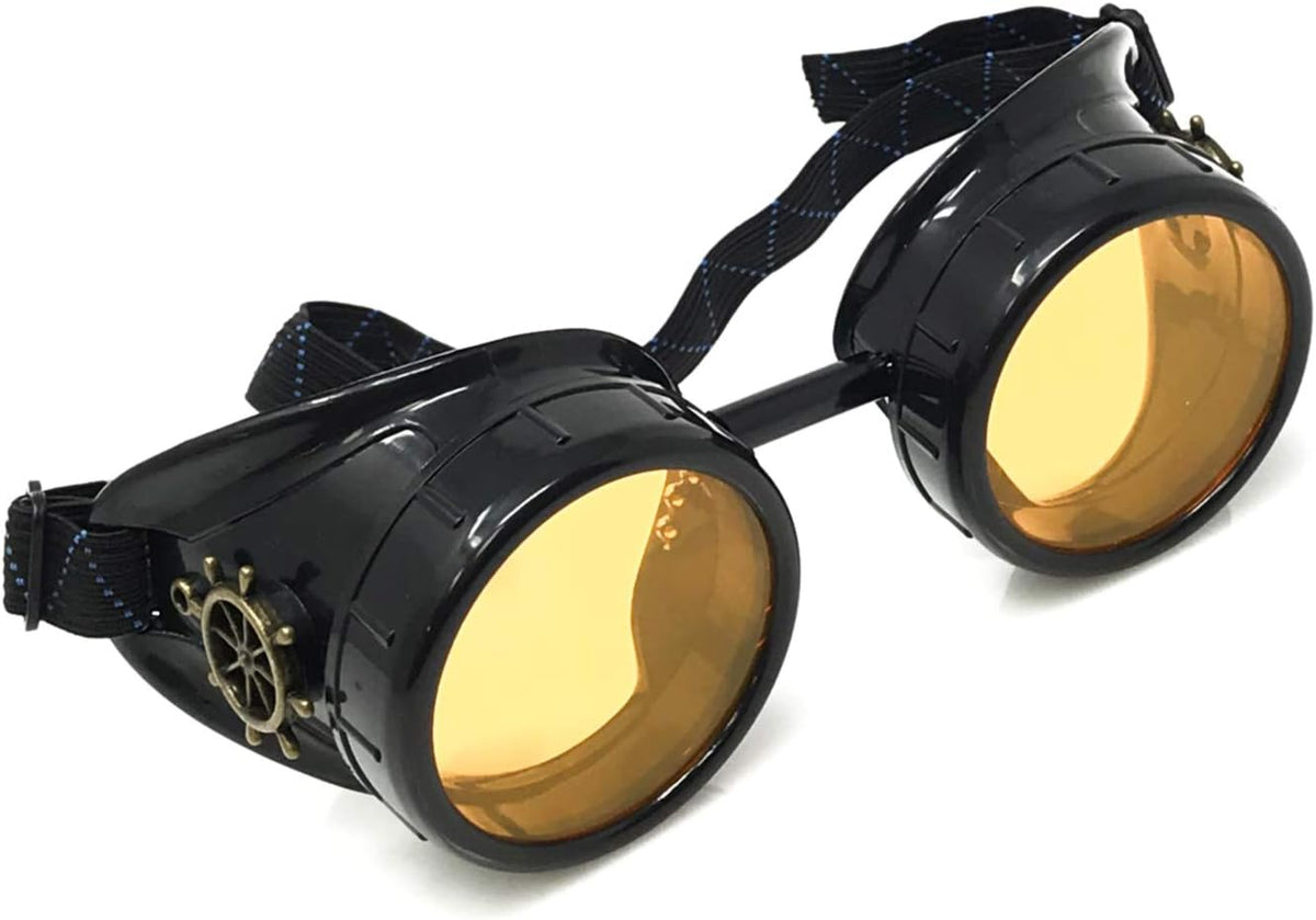 Sleek Industrial Victorian Steampunk Rave Goggles