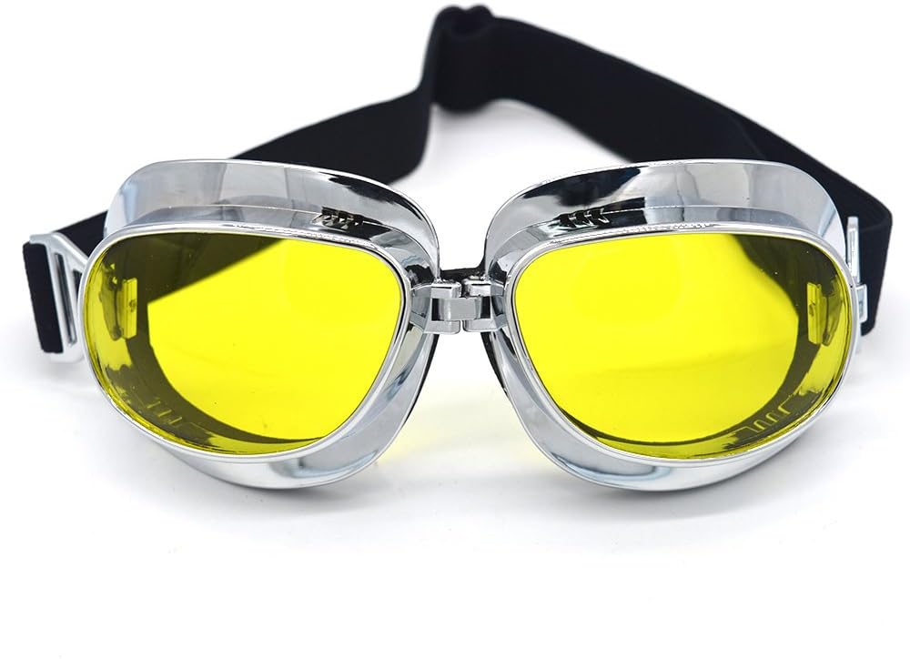 Vintage Pilot Aviator Steampunk Motorcycle Goggles