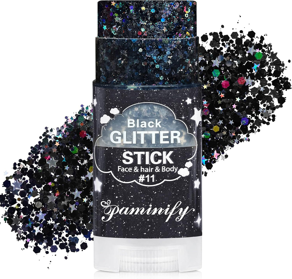 Blue Hair Glitter Stick,Royal Blue Face Glitter Stick,Blue School Spirit Day Accessories,Waterproof Singer Concert Halloween Chunky Sequins Makeup,Cheer Glitter for Football Sports Game Day
