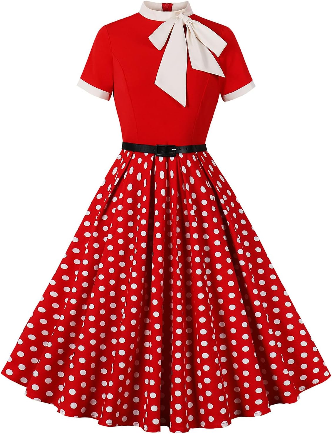Vintage Swing Dress - 1950s Rockabilly Pin-Up Style