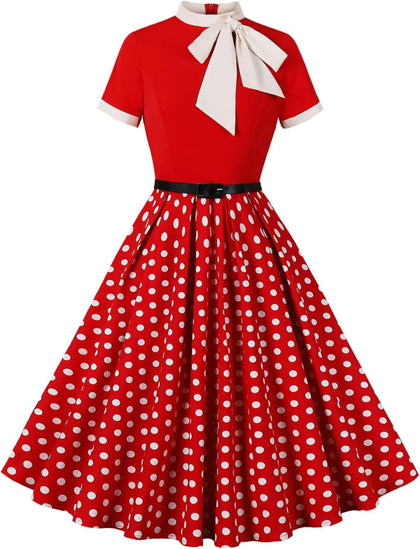 Vintage Swing Dress - 1950s Rockabilly Pin-Up Style