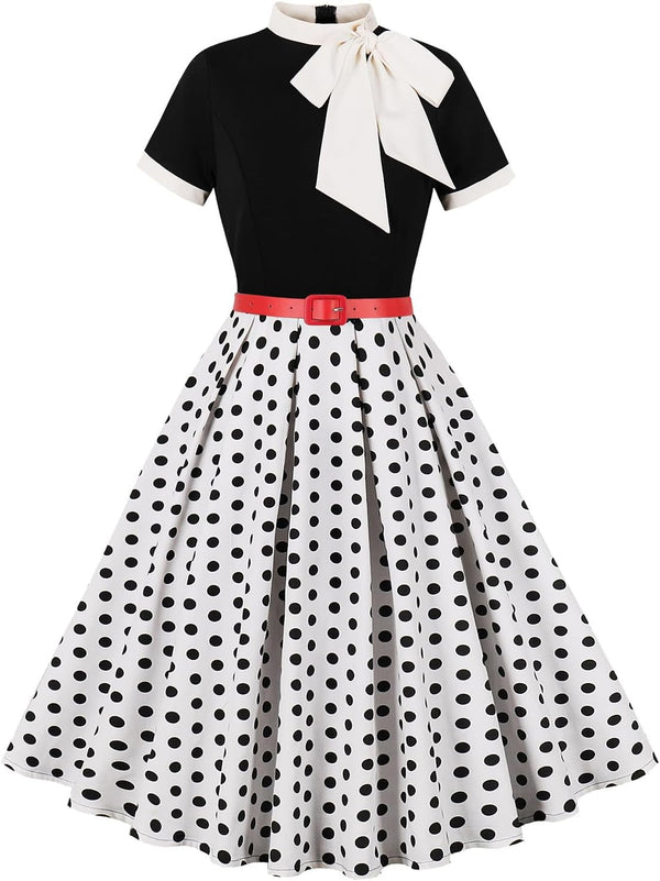 Vintage Swing Dress - 1950s Rockabilly Pin-Up Style