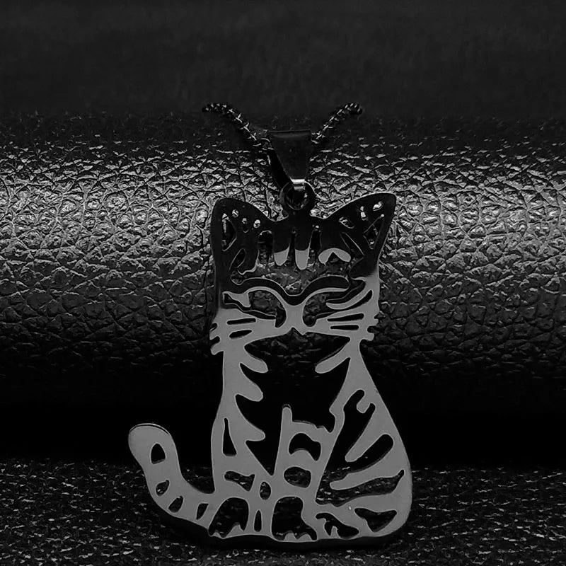 Cat Silhouette Necklace - Feline Spirit Jewelry