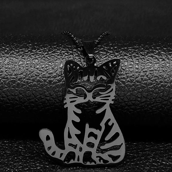 Cat Silhouette Necklace - Feline Spirit Jewelry