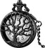 Pocket Watch Hollow Tree of Life Design Roman Numerals Customizable Qu