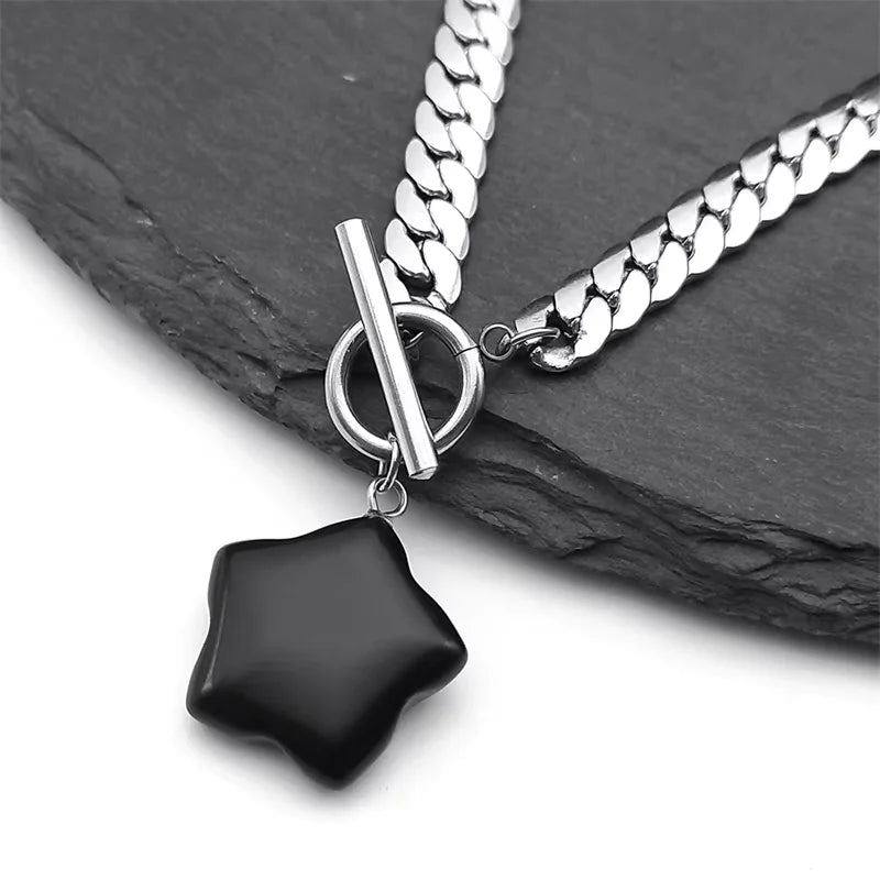 Goth Obsidian Reiki Healing Pendulum for - Spiritual Jewelry