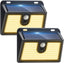 [6 Packs] Solar Motion Sensor Outdoor LED Light for Outside Walking dog Fence Backyard Deck Garde...