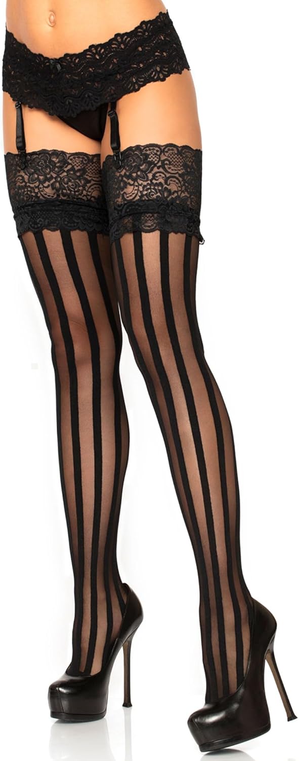 Lace Top Thigh-High Stockings