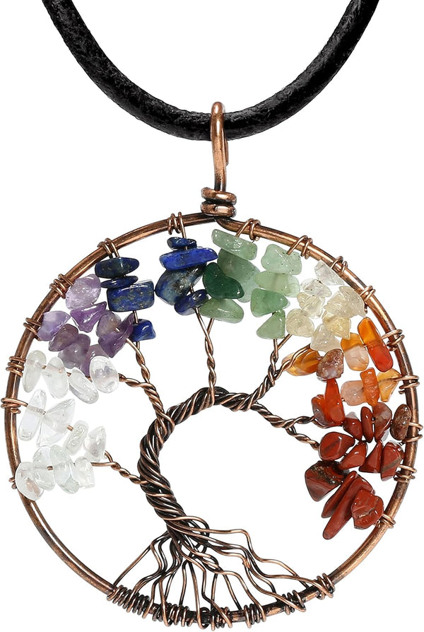 7 Chakra Gemstone Healing Crystals Necklace