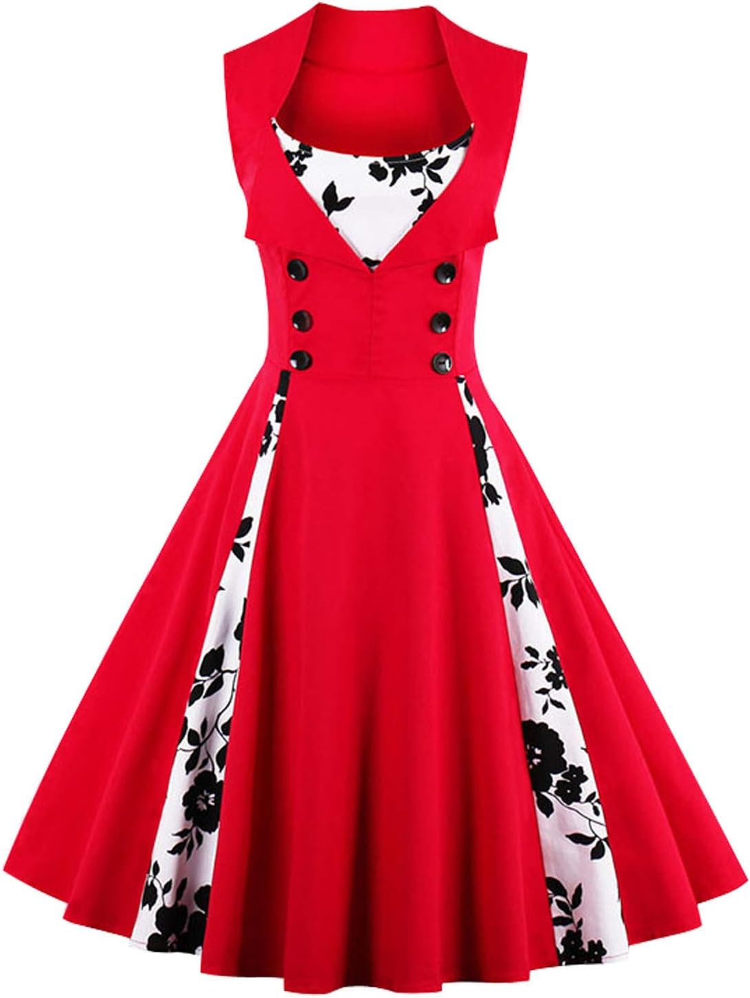 Polka Dot Style Cocktail Party Swing Dress