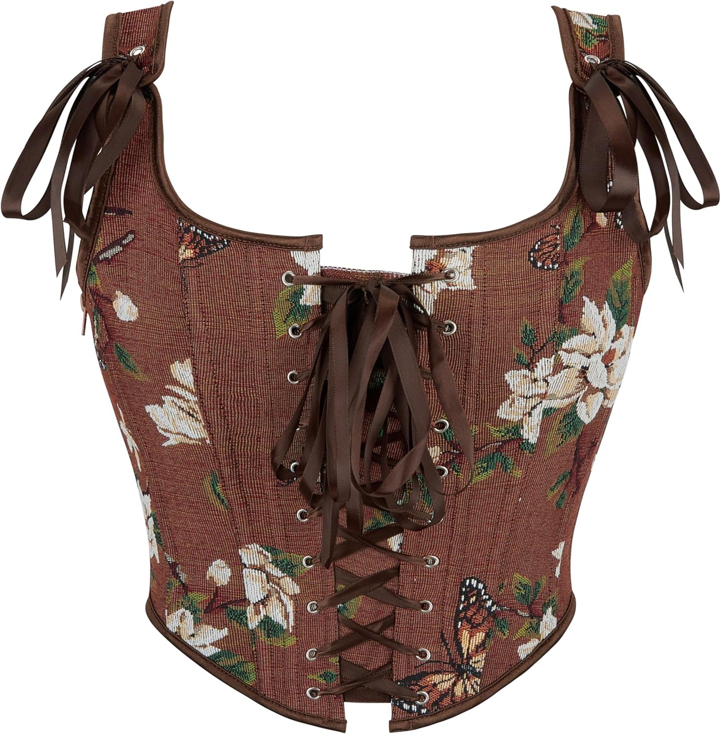 Floral Jacquard Renaissance Underbust Corset