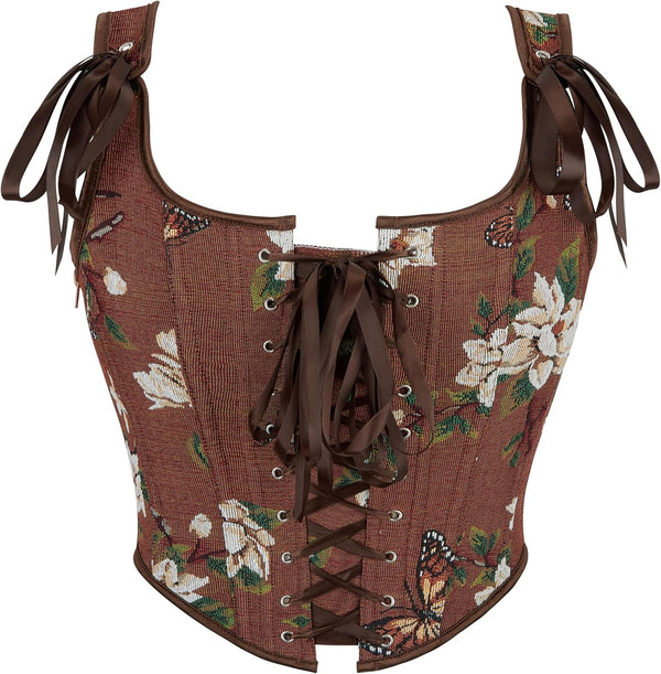 Floral Jacquard Renaissance Underbust Corset