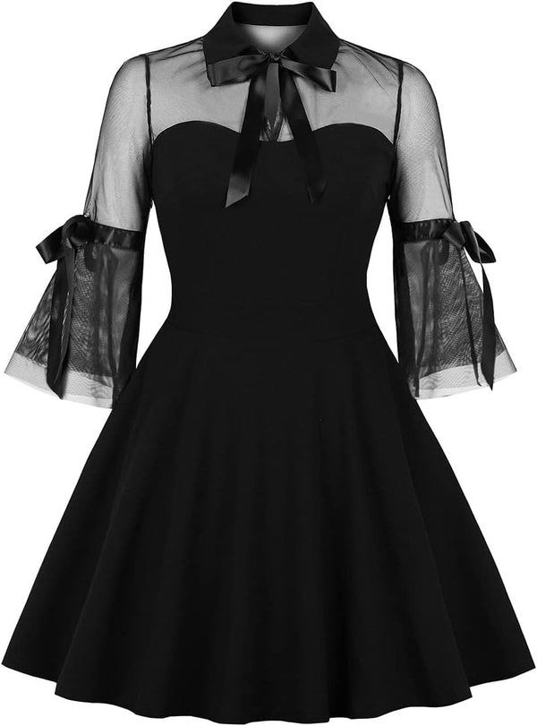 Polka Dot Vintage Swing Dress - 1950s Rockabilly Pin-Up Style
