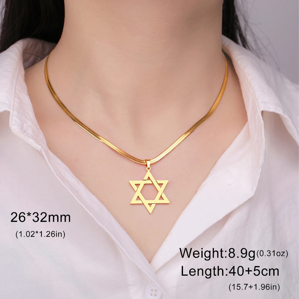 Star of David Necklace Pentagon Vintage