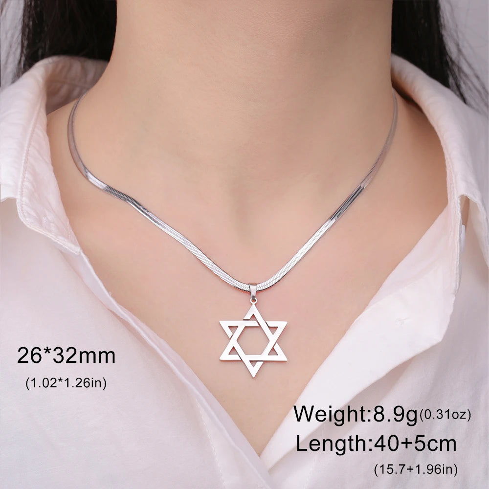 Star of David Necklace Pentagon Vintage