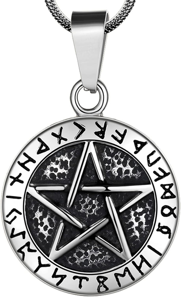 Stainless Steel Pentagram Necklace Tetragrammaton
