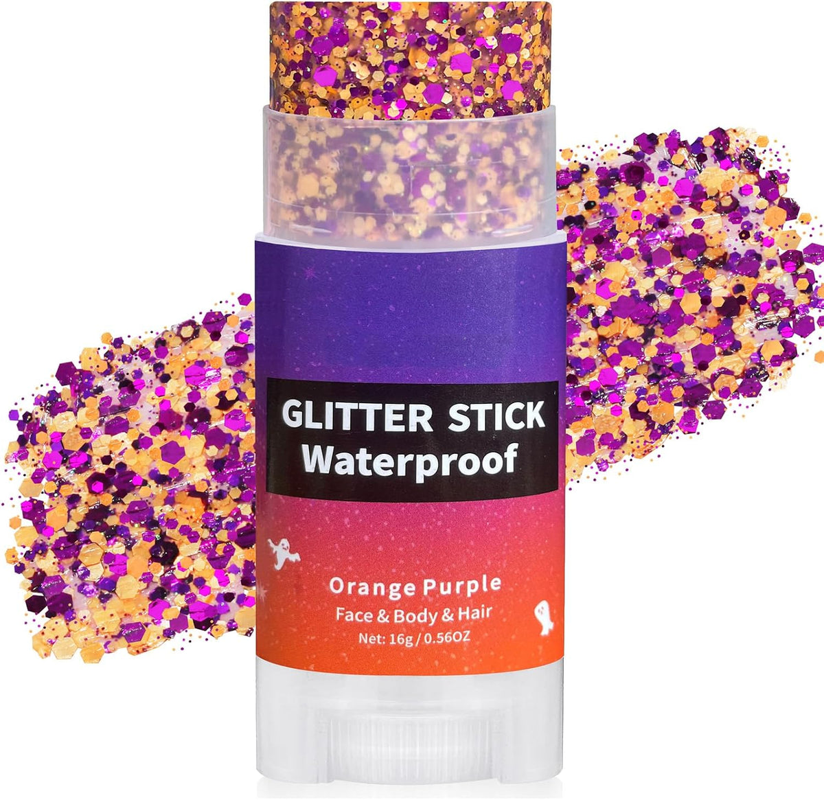 Blue Hair Glitter Stick,Royal Blue Face Glitter Stick,Blue School Spirit Day Accessories,Waterproof Singer Concert Halloween Chunky Sequins Makeup,Cheer Glitter for Football Sports Game Day