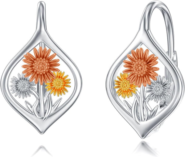 925 Sterling Silver Tree of Life Hoop Earrings