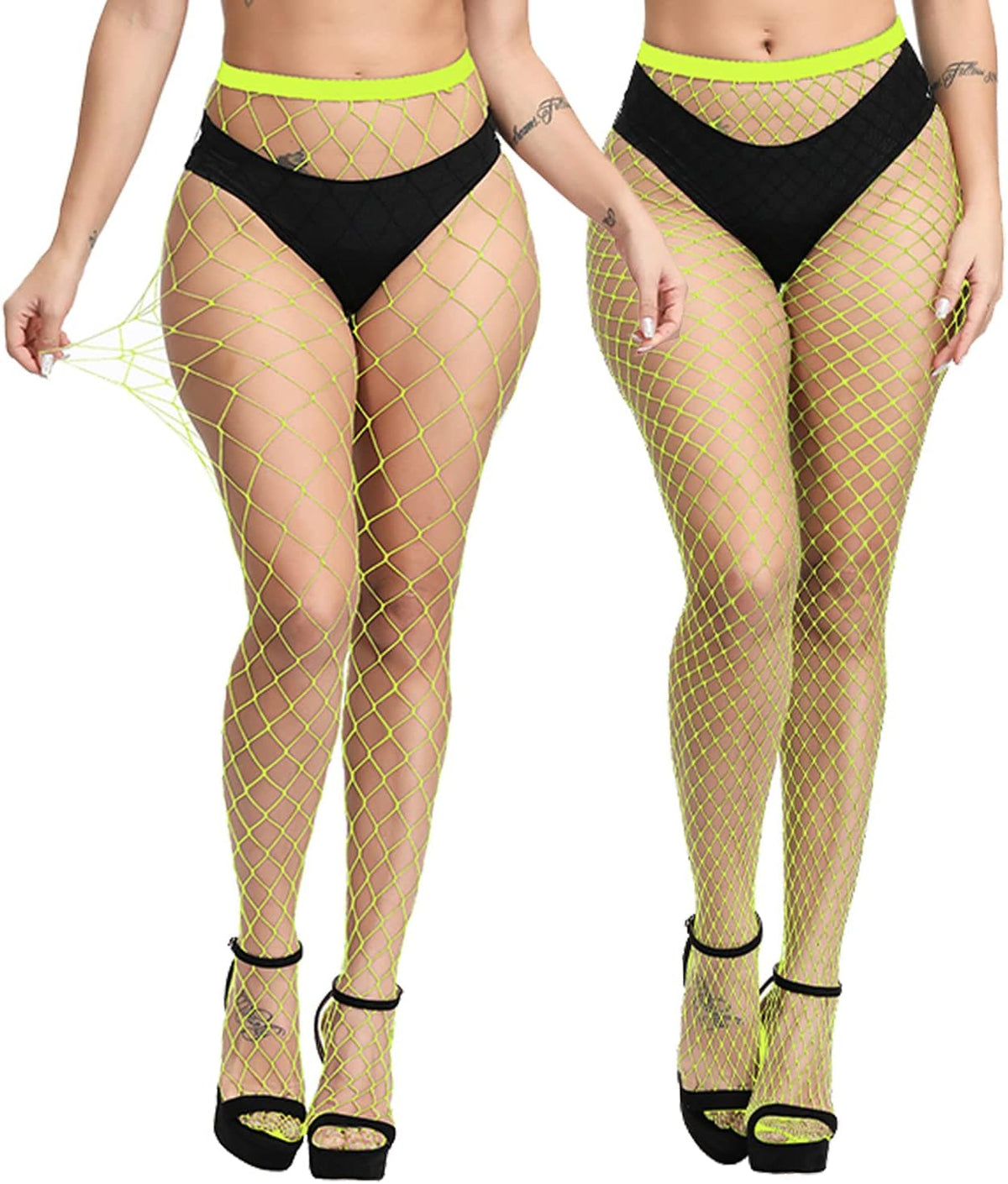 High Waist Fishnet Suspender Stockings