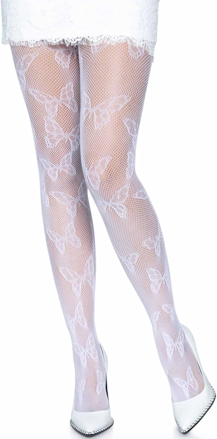 Dark Animal Print Fishnet Tights