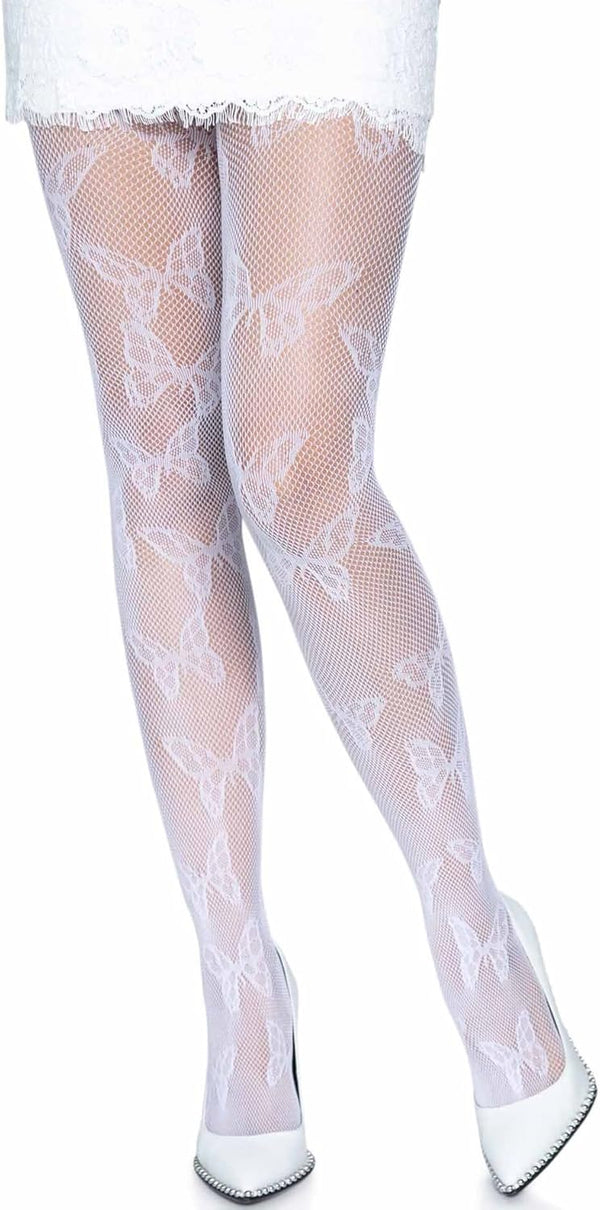 Dark Animal Print Fishnet Tights