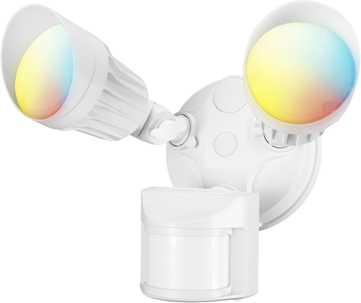 Leonlite cob LED Security LED Light for Outside, IP65 Waterproof, 5000k Daylight, White
