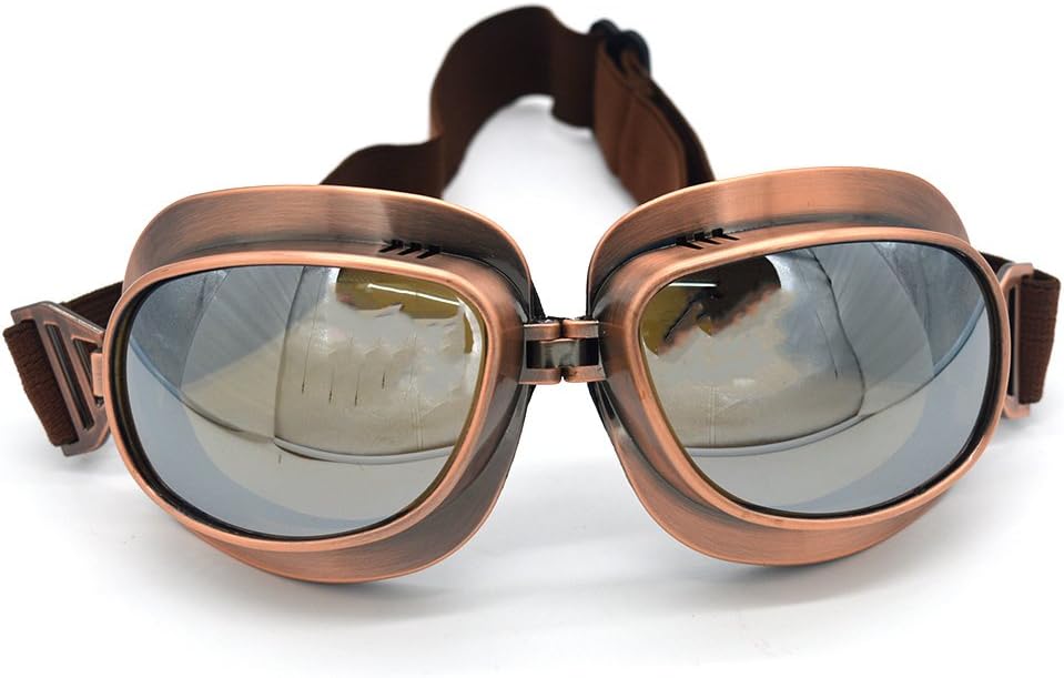 Vintage Pilot Aviator Steampunk Motorcycle Goggles
