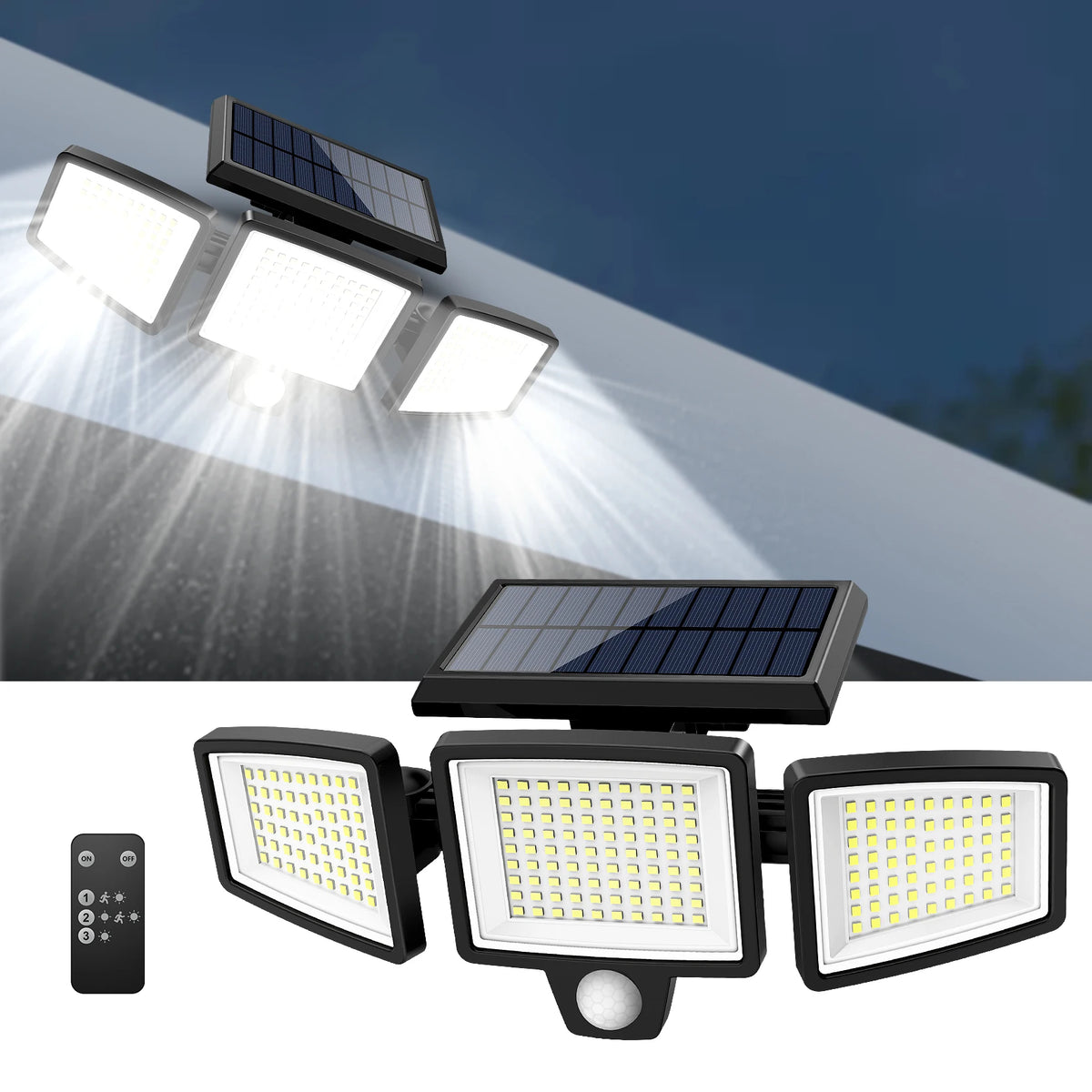 Outdoor Waterproof Solar LED Light for Porches Garages Yard Entrances