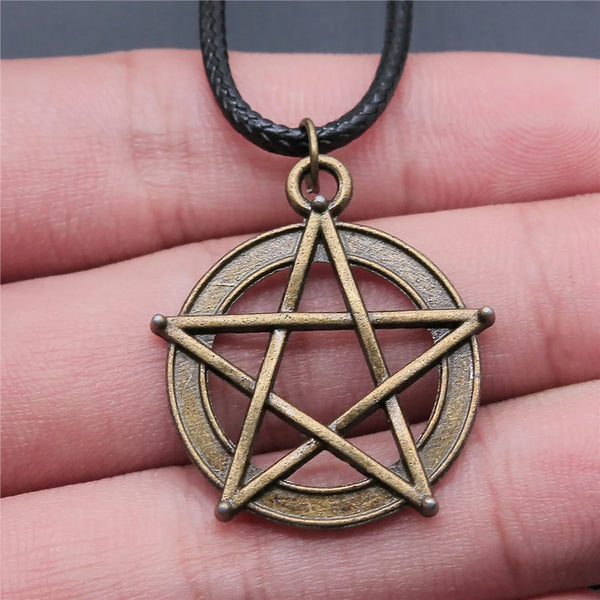 Pentagram Necklace - Wiccan Pendant Jewelry