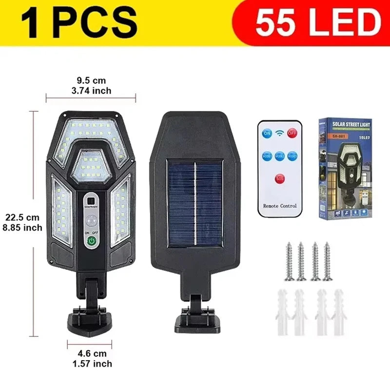 15000lm Irradiation 500㎡ Solar Light for Outdoor Sunlight Motion Sensor IP65 Waterproof Garden St...