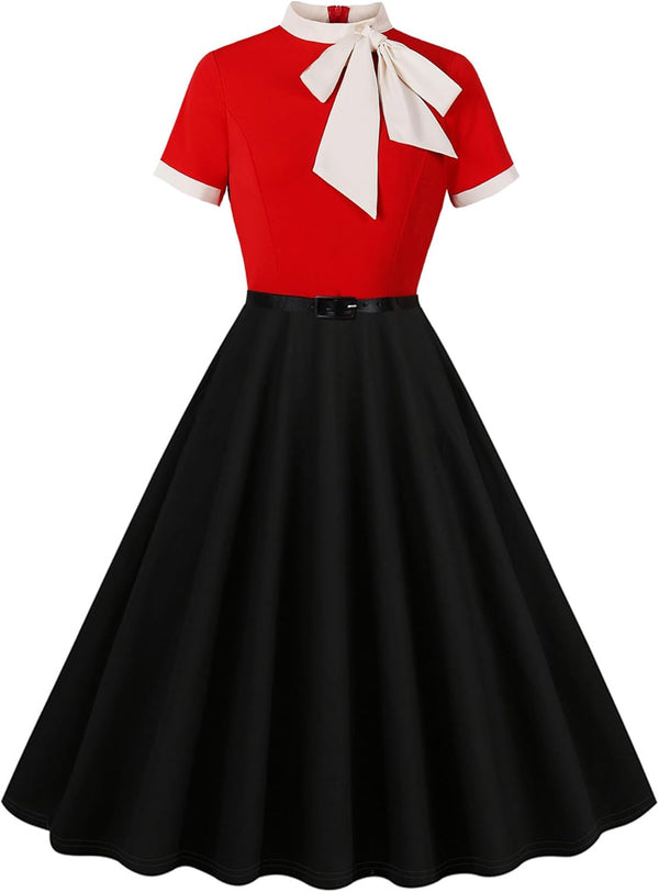 Vintage Swing Dress - 1950s Rockabilly Pin-Up Style