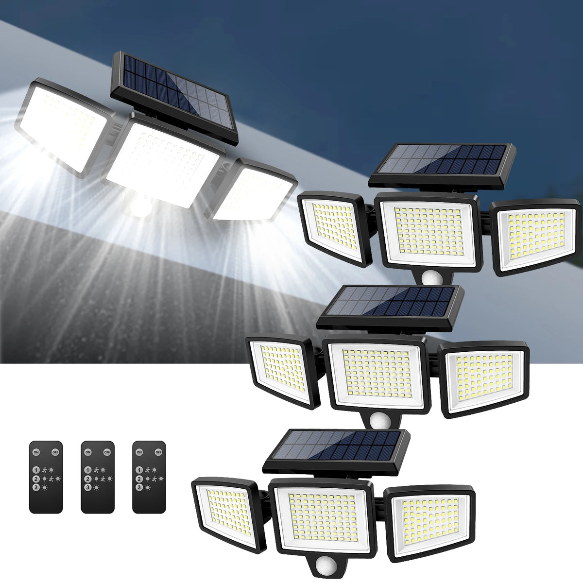 Outdoor Waterproof Solar LED Light for Porches Garages Yard Entrances