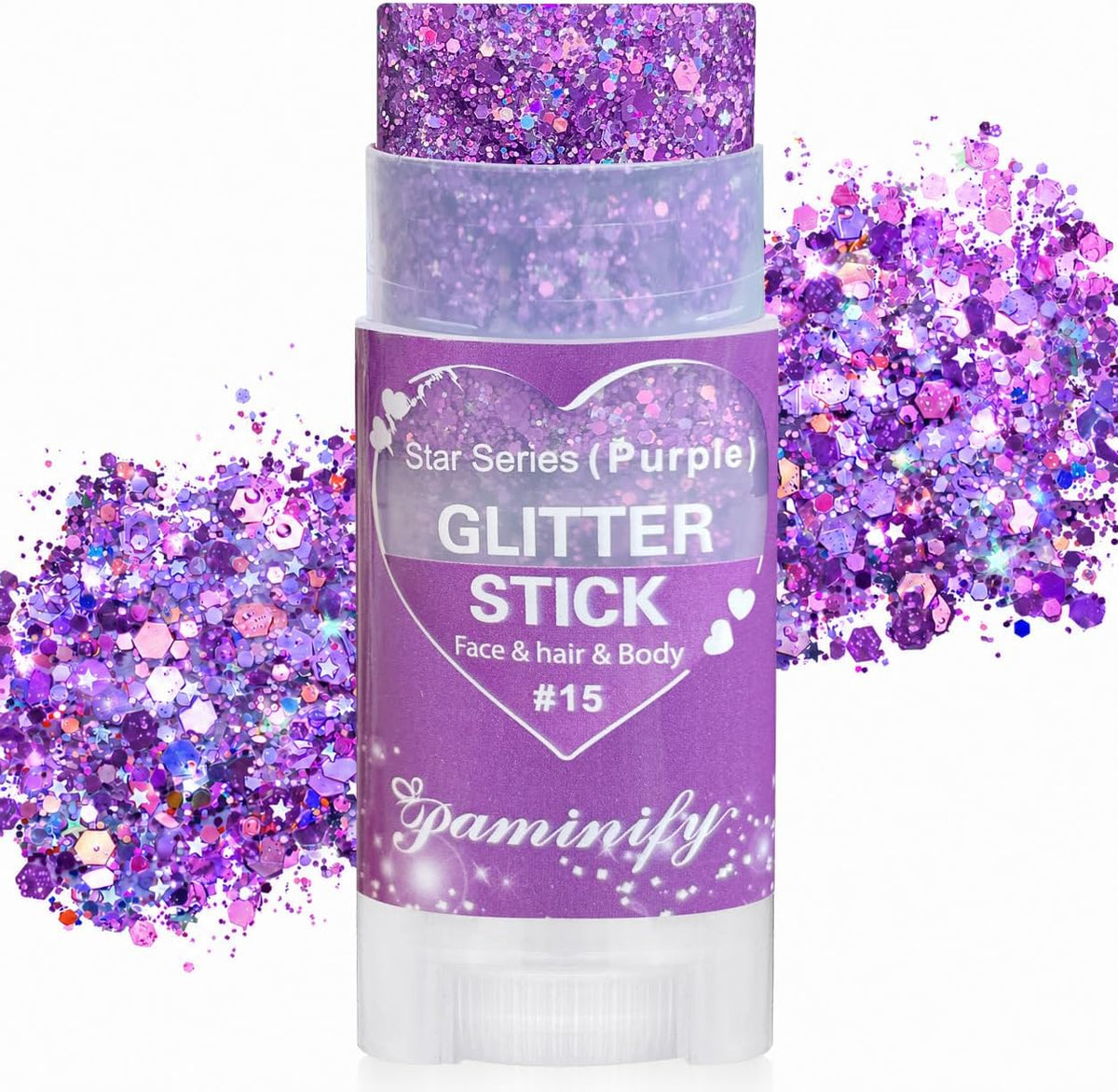 Blue Hair Glitter Stick,Royal Blue Face Glitter Stick,Blue School Spirit Day Accessories,Waterproof Singer Concert Halloween Chunky Sequins Makeup,Cheer Glitter for Football Sports Game Day