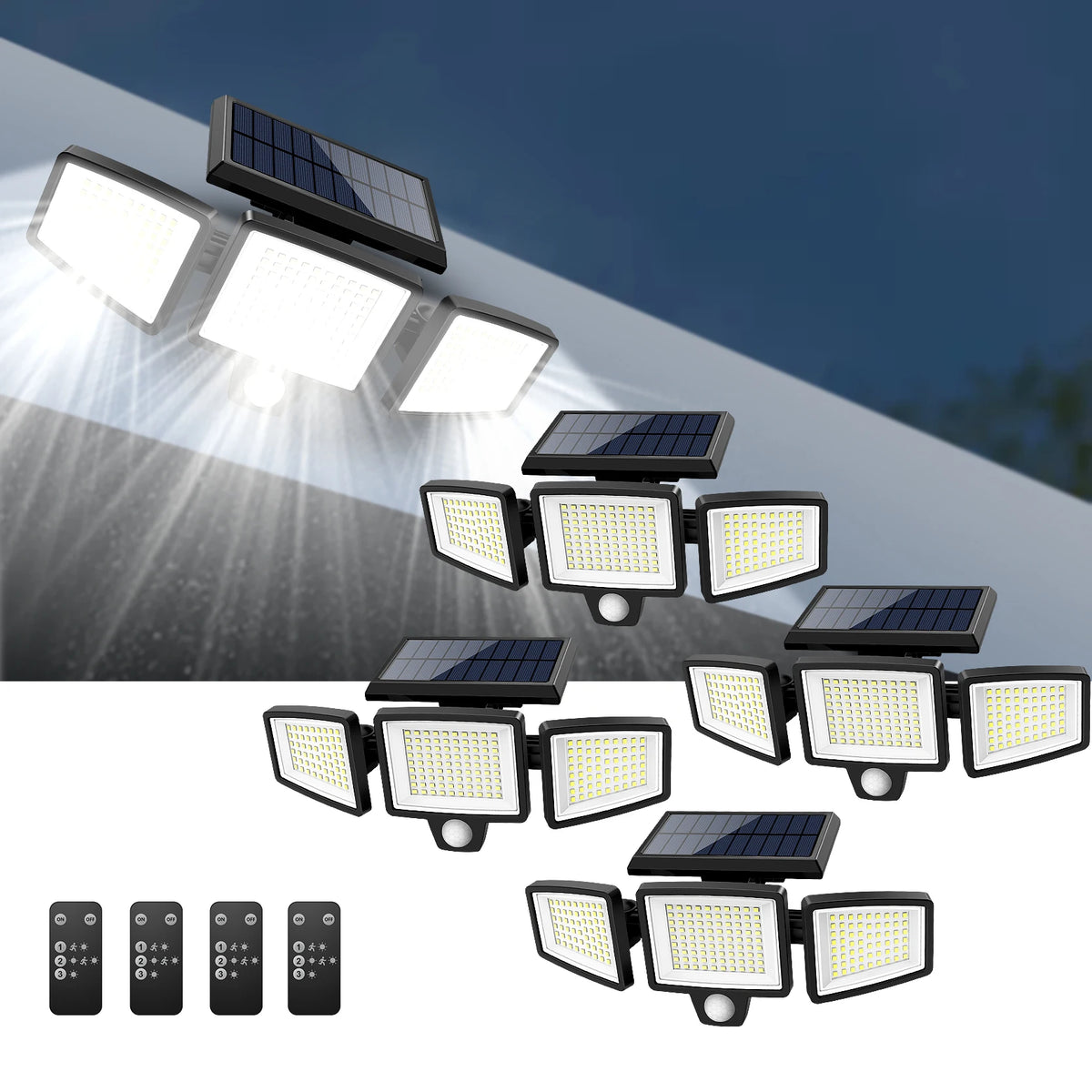 Outdoor Waterproof Solar LED Light for Porches Garages Yard Entrances